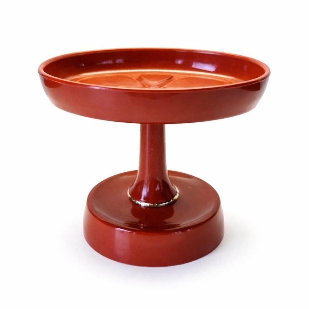 Vintage Londonware Burnt Orange Pedestal Soap Dish MCM Retro Bathroom Vanity Tra